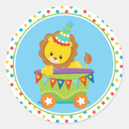 Adesivo Redondo Circus Train | Leão