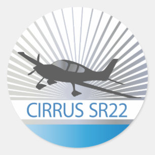 Adesivo Redondo Cirrus SR22