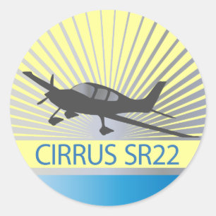 Adesivo Redondo Cirrus SR22