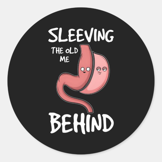 Adesivo Redondo Cirurgia Bariátrica Divertida Eu Estou Dormindo O  (Frente)