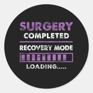 Adesivo Redondo Cirurgia Concluída Modo de Recuperação Carregando 