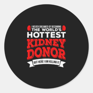 Adesivo Redondo Cirurgia de transplante de órgãos de dadores de ri