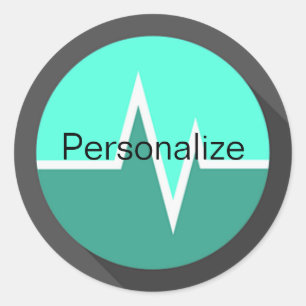 Adesivo Redondo Cirurgião médico de enfermagem de linha EKG