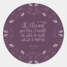 Citação de Amor Floral Puro Emma Jane Austen