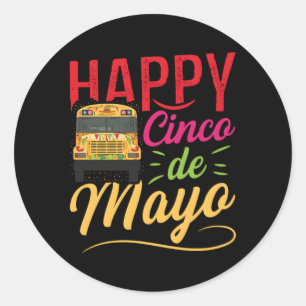 Adesivo Redondo Citação De Barramento De Camper Para Um Motorista 