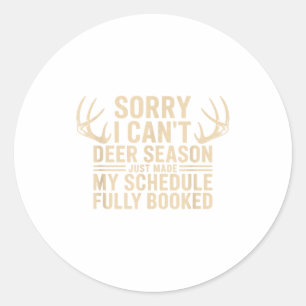 Adesivo Redondo Citação de Caça ao Veado Caçador Buck Whitetail Te