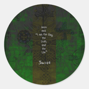 Adesivo Redondo Citação de caminho inspiracional Versa de Bíbli