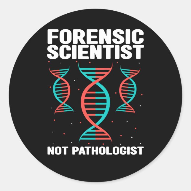 Adesivo Redondo Citação De Criminologia Forense Para Investi Cena  (Frente)