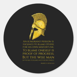 Adesivo Redondo Citação de Filosofia de Marcus Aurelius Stoic - St