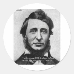 Adesivo Redondo Citação de Henry David Thoreau