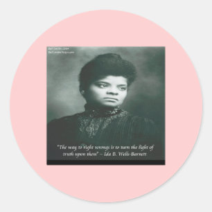 Adesivo Redondo Citação de Ida B Wells & Truth