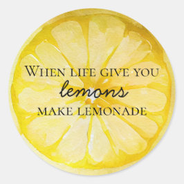 Adesivo Redondo Citação de Lemon