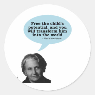 Adesivo Redondo citação de maria montessori