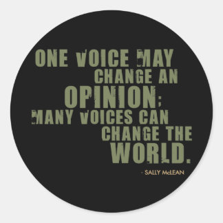 Adesivo Redondo Citação de Sally McLean