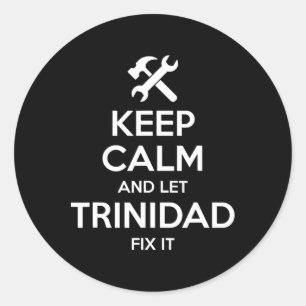 Adesivo Redondo Citação de Trinidad Fix Festa de Aniversário Engra