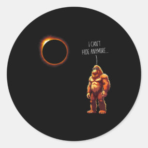 Adesivo Redondo Citação do Eclipse Solar do Pé-Grande Abril