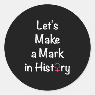 Adesivo Redondo Citação do Empoderamento das Mulheres - Líder Femi