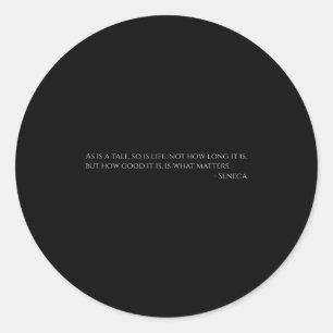 Adesivo Redondo Citação Do Seneca Sobre A Vida - Roma Antiga - Sto