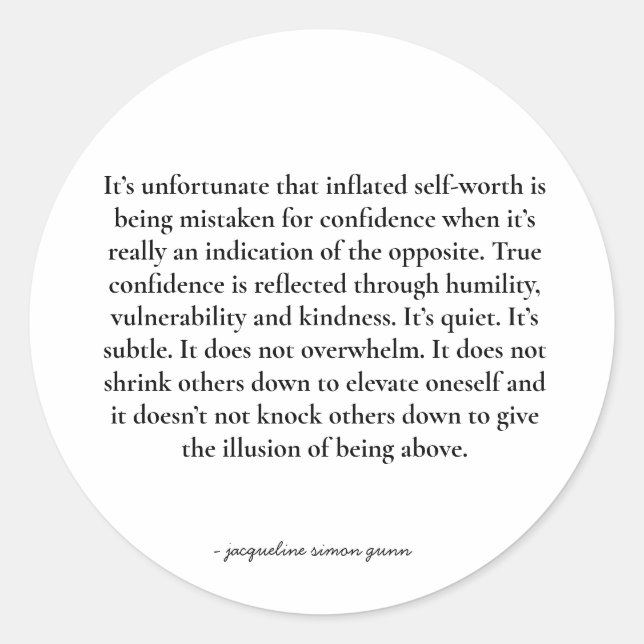 Adesivo Redondo Citação Empoderadora (Frente)