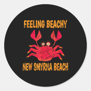 Adesivo Redondo Citação engraçada de férias de verão em New Smyrna
