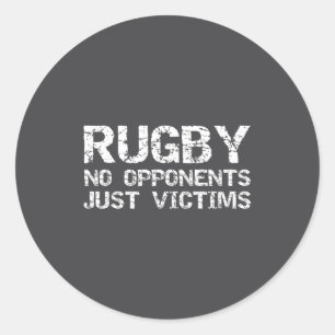 Adesivo Redondo Citação engraçada de Rugby para homens Rugby Sem O