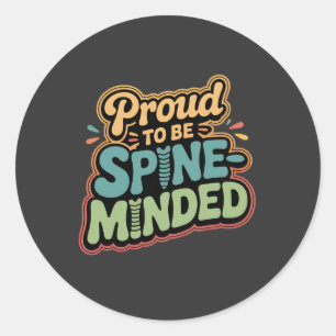Adesivo Redondo Citação Engraçado do Chiropractor Gift Spine Healt