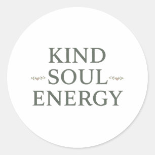 Adesivo Redondo Citação Moderna de Energia Positiva Zen
