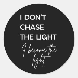 Adesivo Redondo Citação Motivacional Fundo Preto