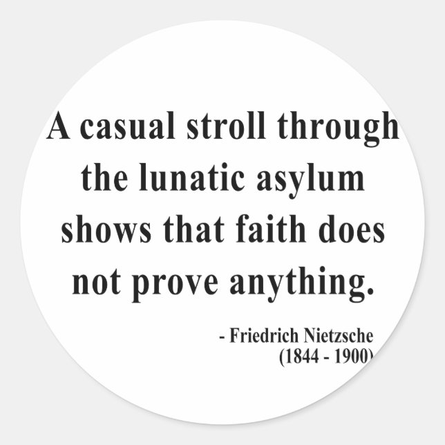 Adesivo Redondo Citação Nietzsche 1a (Frente)