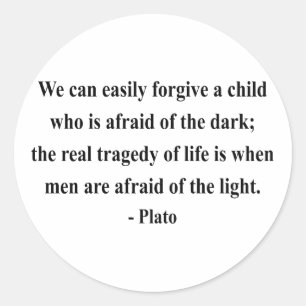 Adesivo Redondo Citação Platão 5a