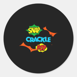 Adesivo Redondo Citação Retro Divertida Snap Crackle P Relax Meme