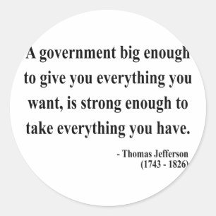 Adesivo Redondo Citações 1a de Thomas Jefferson