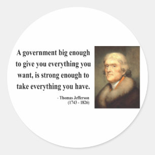 Adesivo Redondo Citações 1c de Thomas Jefferson