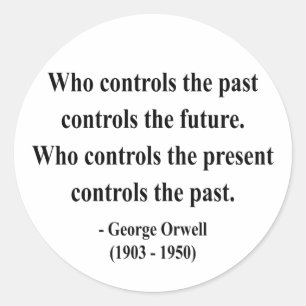 Adesivo Redondo Citações 2a de George Orwell