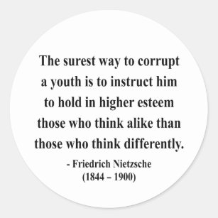 Adesivo Redondo Citações 2a de Nietzsche