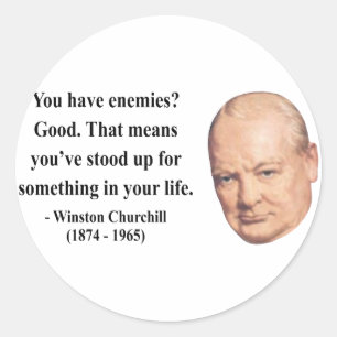 Adesivo Redondo Citações 3b de Winston Churchill