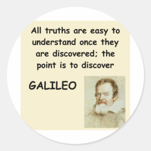 Adesivo Redondo citações de galileo