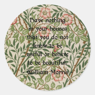 Adesivo Redondo Citações de William Morris