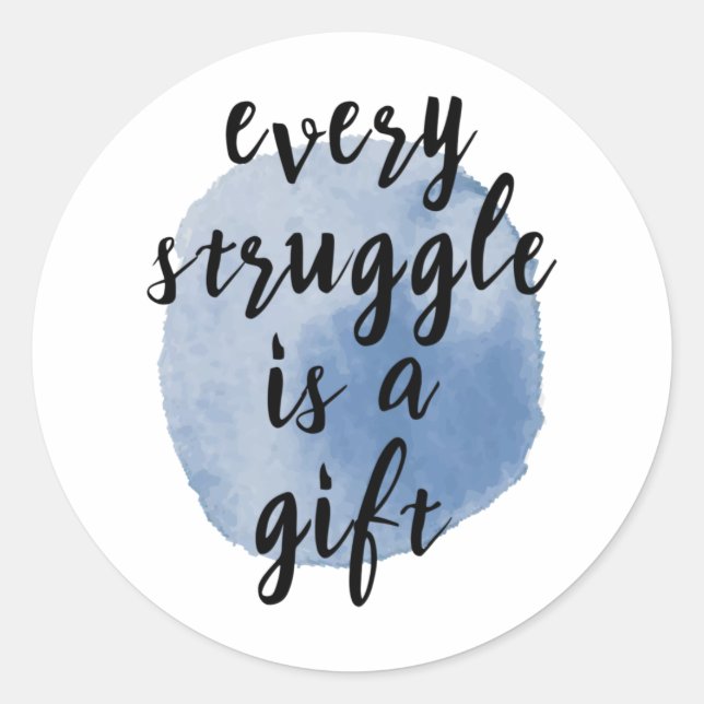 Adesivo Redondo Citações inspiradoras para amor próprio (Frente)