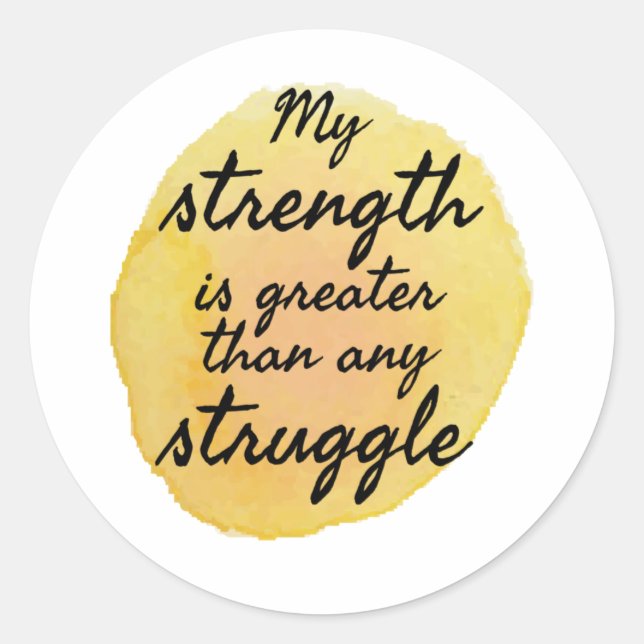 Adesivo Redondo Citações inspiradoras para autoaceitação (Frente)