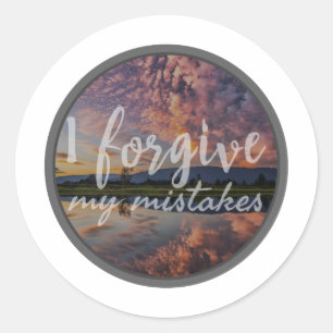 Adesivo Redondo citações motivacionais matinais para autoaceita