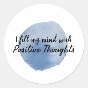 Adesivo Redondo citações motivacionais para autoaceitação