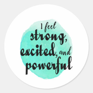 Adesivo Redondo citações motivacionais para trabalho e sucesso