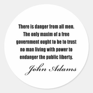 Adesivo Redondo Citações políticas por John Adams