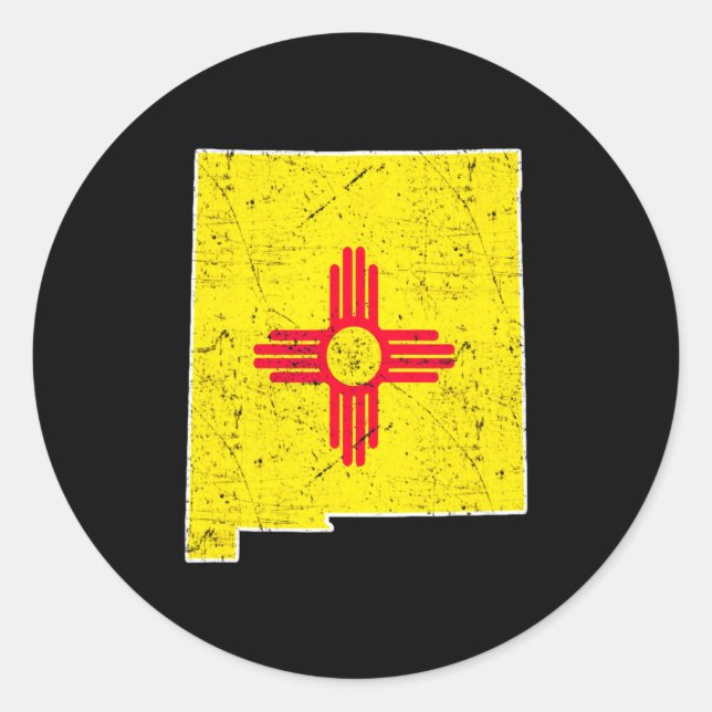 Adesivo Redondo Citizen Proud America State Us Distressed Map New  (Frente)