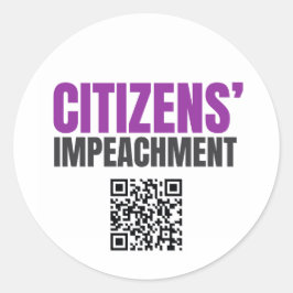 Adesivo Redondo Citizens Impeachment Sticker Sheet