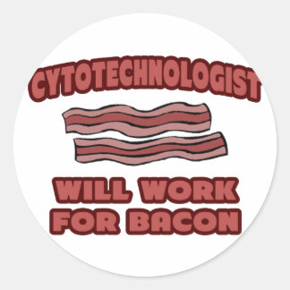 Adesivo Redondo Citotecnólogo ... Trabalhará Para Bacon