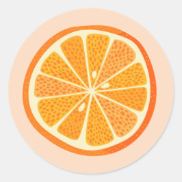 Adesivo Redondo Citrus Orange