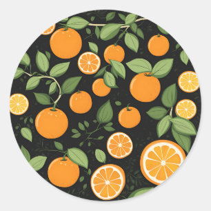 Adesivo Redondo Citrus Orange Dream