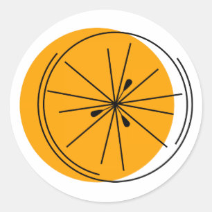 Adesivo Redondo Citrus Orange round